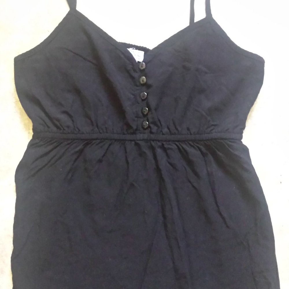Cotton On Tank Top Juniors Small Black Spaghetti Strap Solid Pullover Womens - Picture 3 of 4